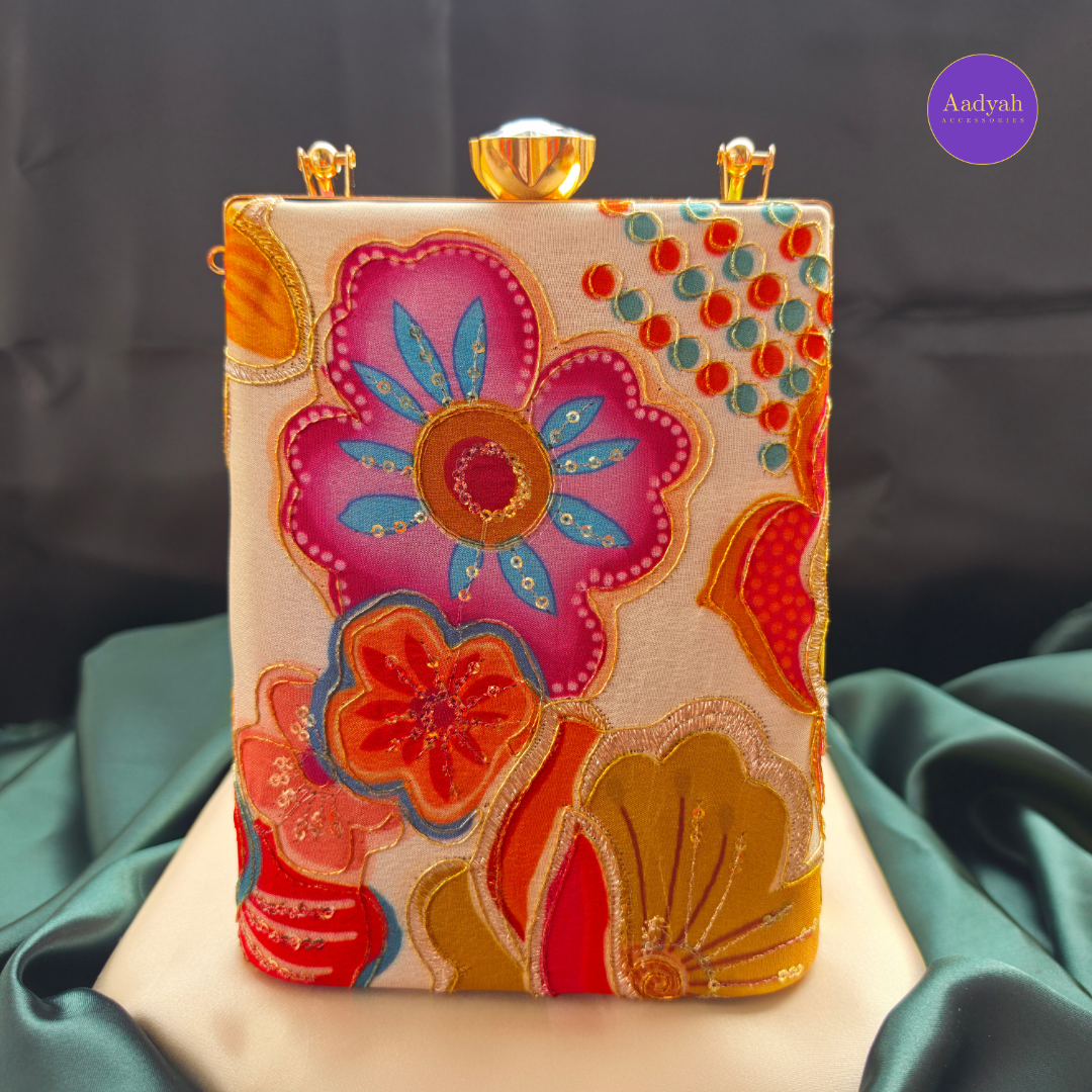 Party Wear Bucket Bag - Floral Digital
