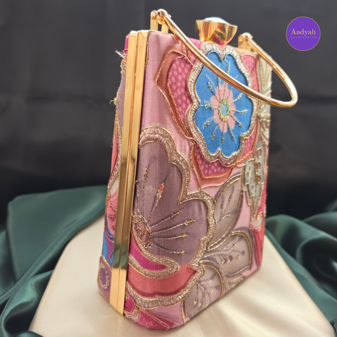 Party Wear Bucket Bag - Floral Digital