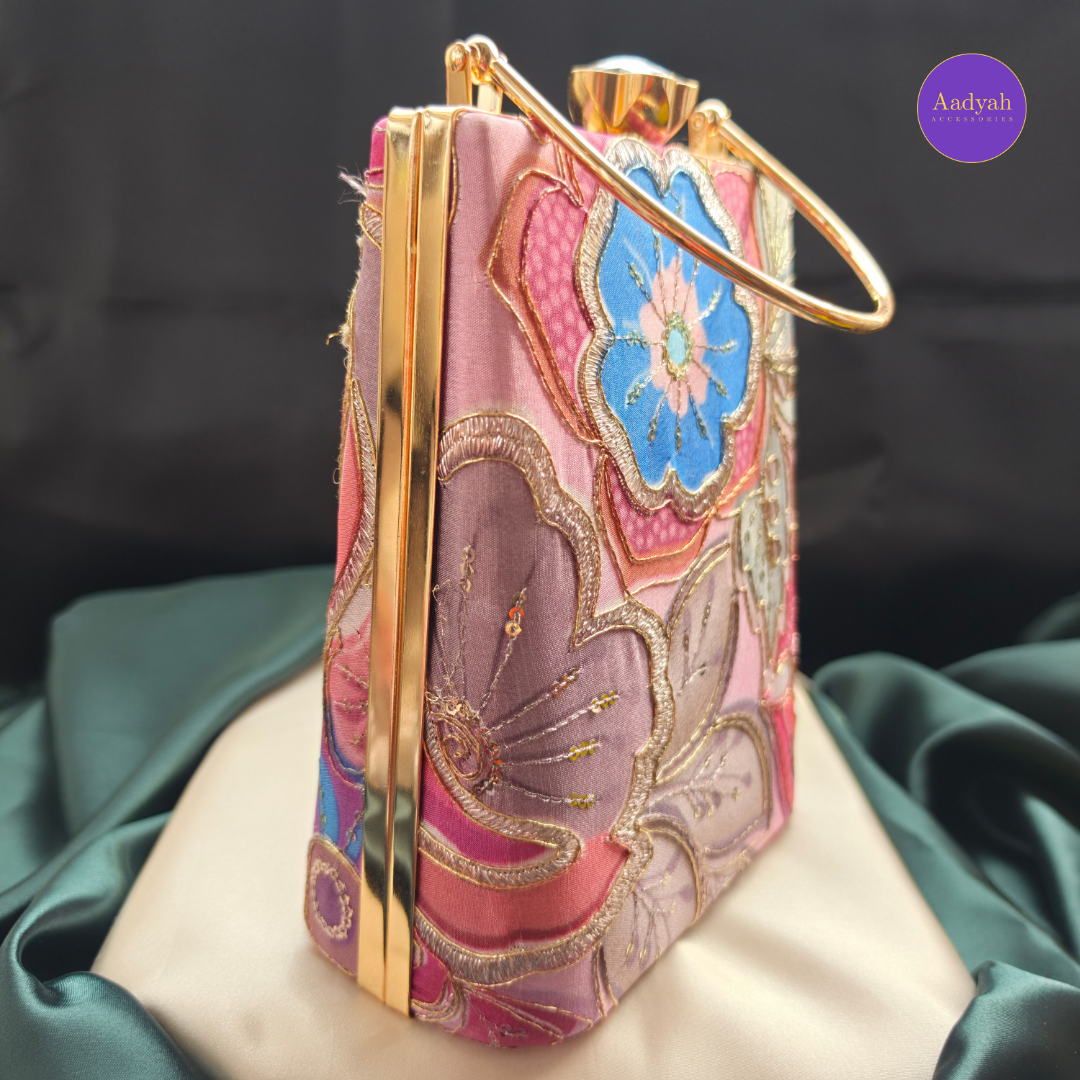 Party Wear Bucket Bag - Floral Digital