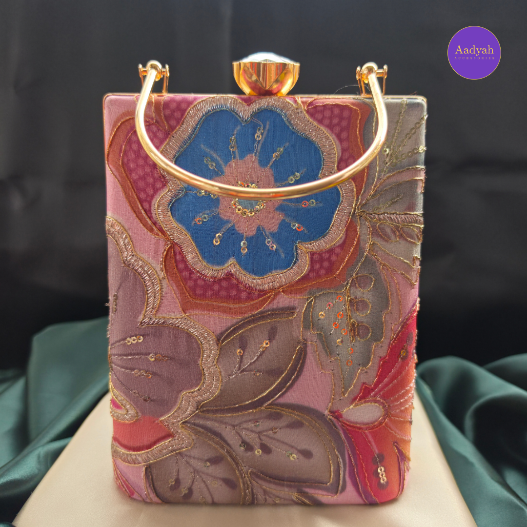 Party Wear Bucket Bag - Floral Digital