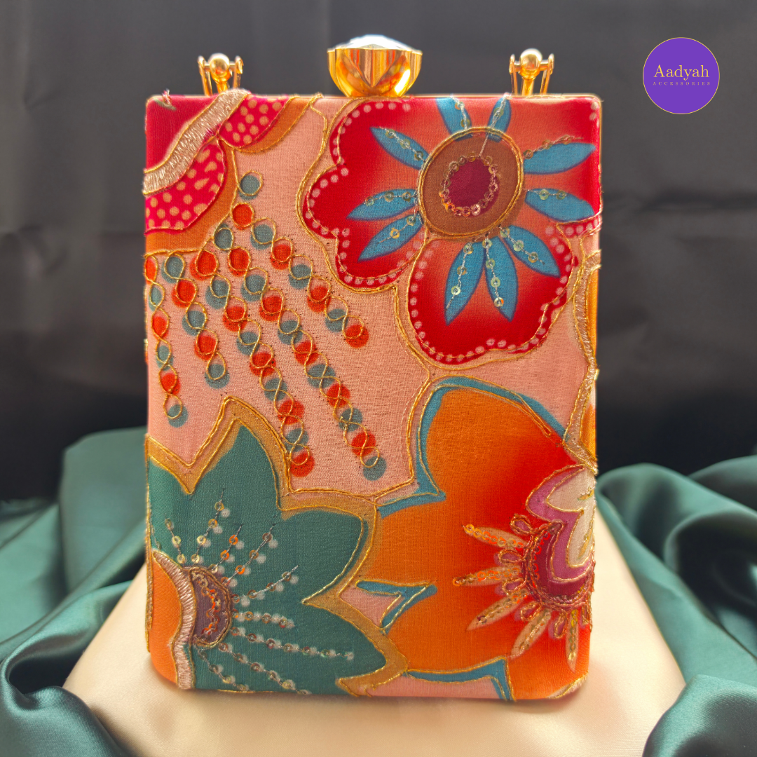 Party Wear Bucket Bag - Floral Digital