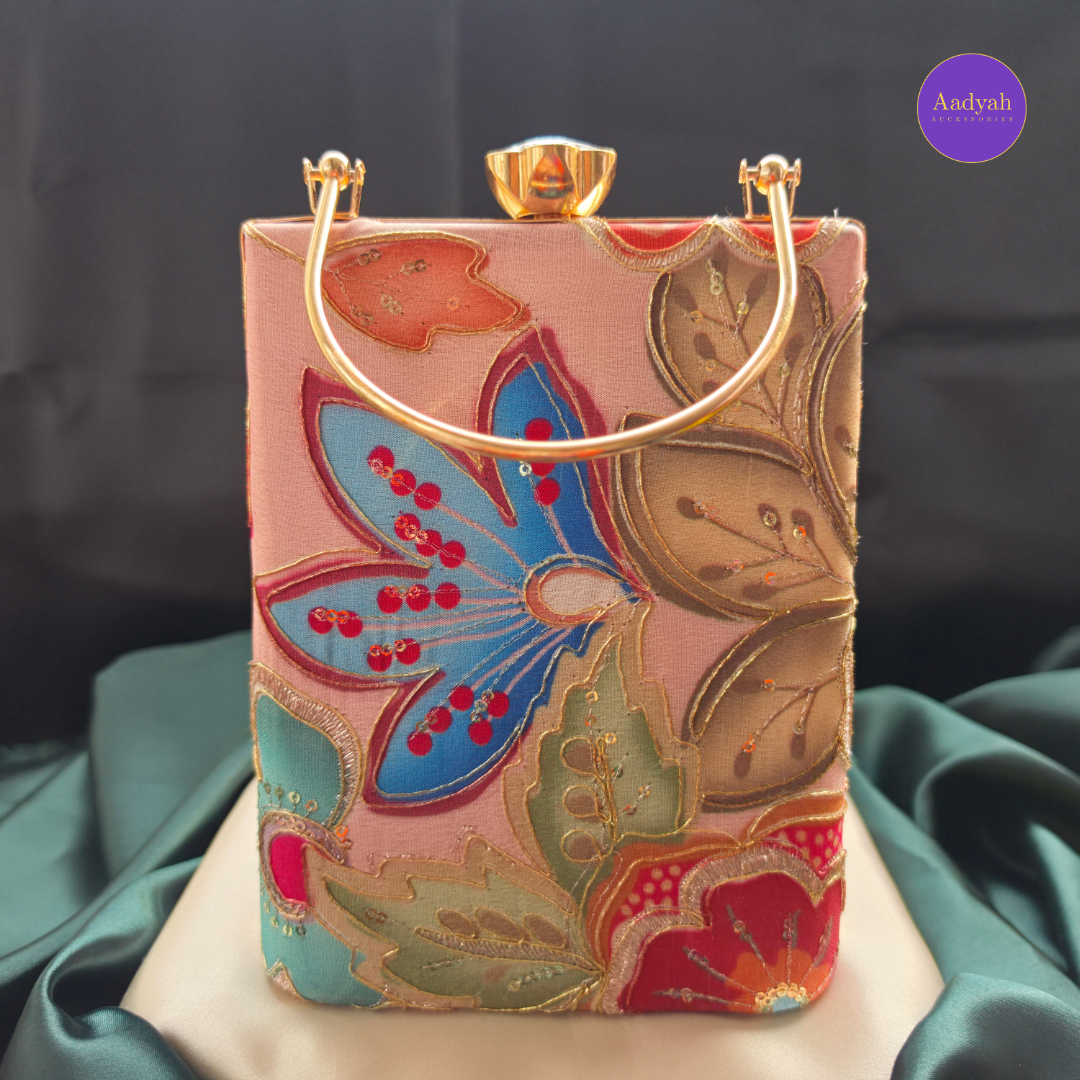 Party Wear Bucket Bag - Floral Digital