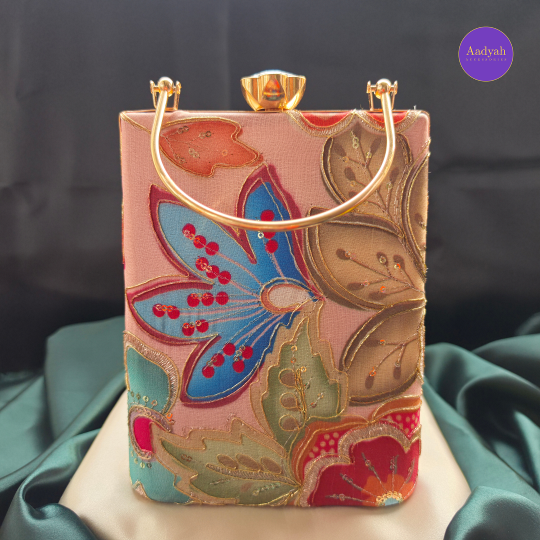 Party Wear Bucket Bag - Floral Digital