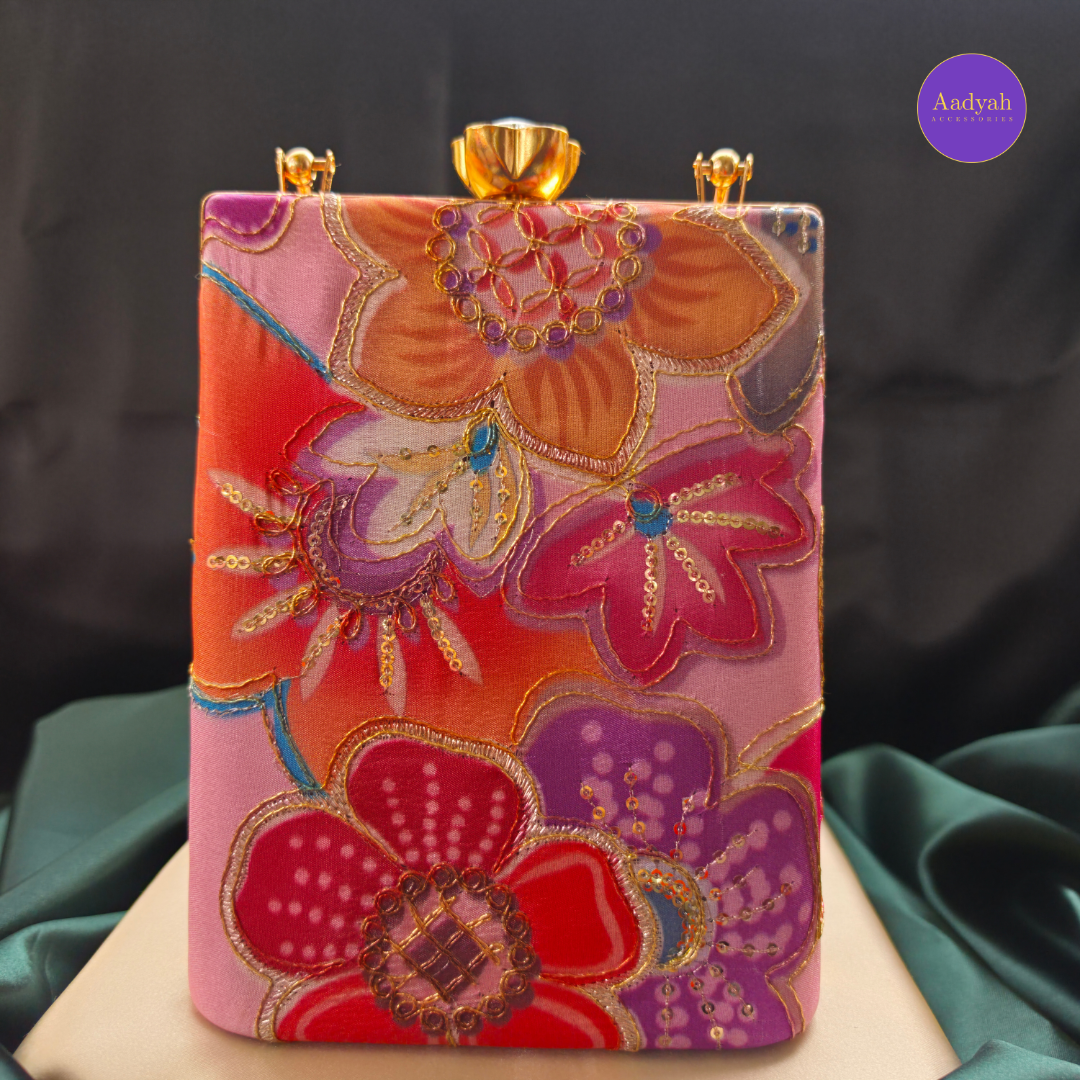 Party Wear Bucket Bag - Floral Digital