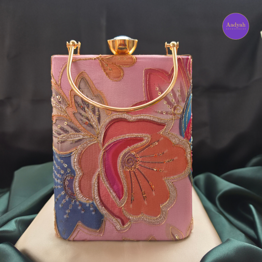 Party Wear Bucket Bag - Floral Digital
