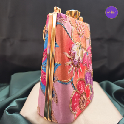 Party Wear Bucket Bag - Floral Digital