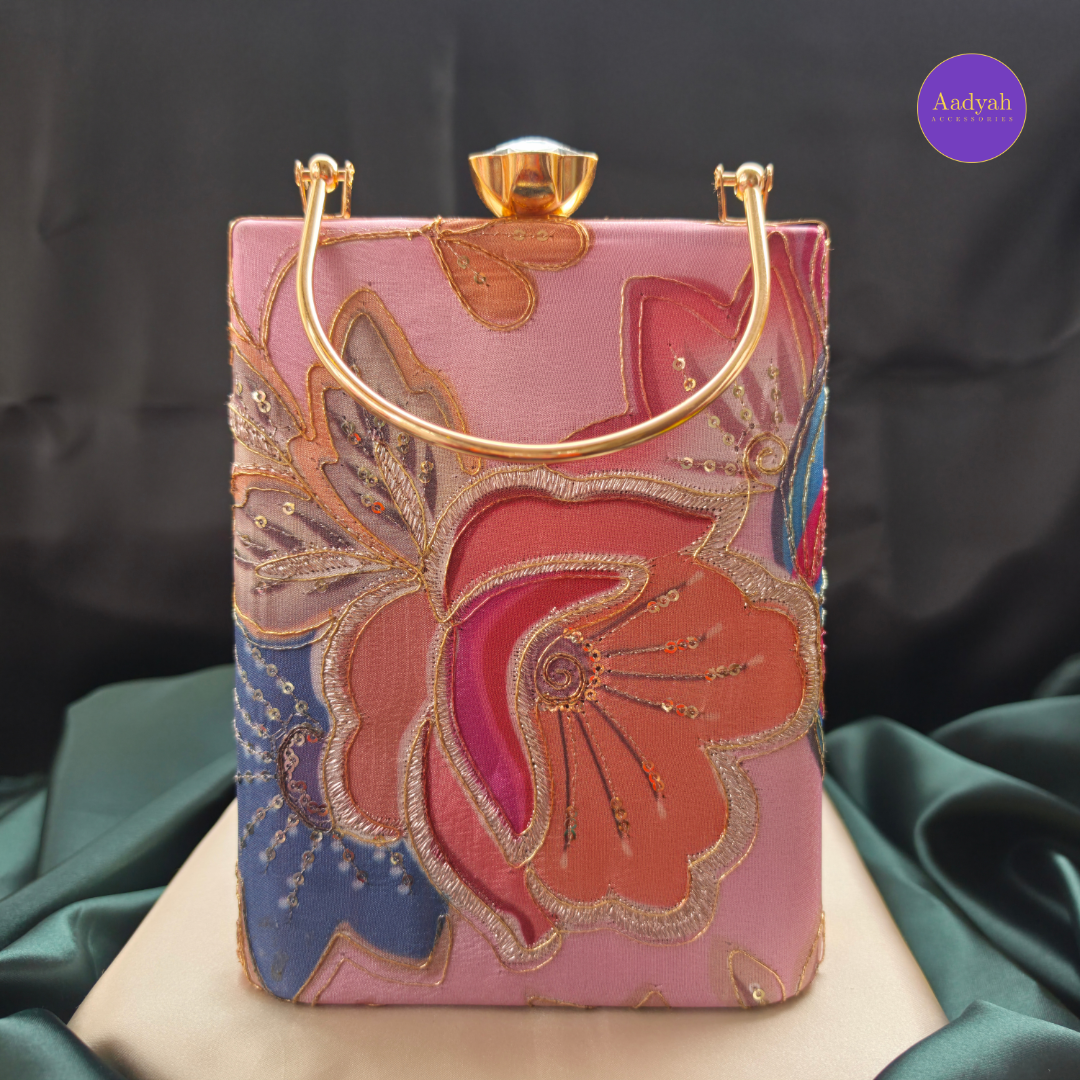 Party Wear Bucket Bag - Floral Digital