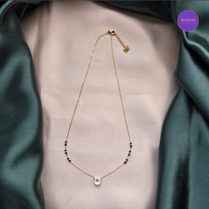 Heart Anti-Tarnish Mangalsutra - Gold