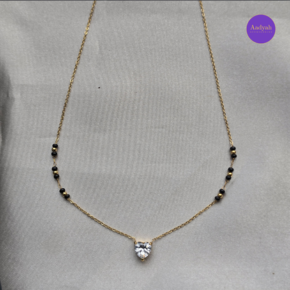 Heart Anti-Tarnish Mangalsutra - Gold
