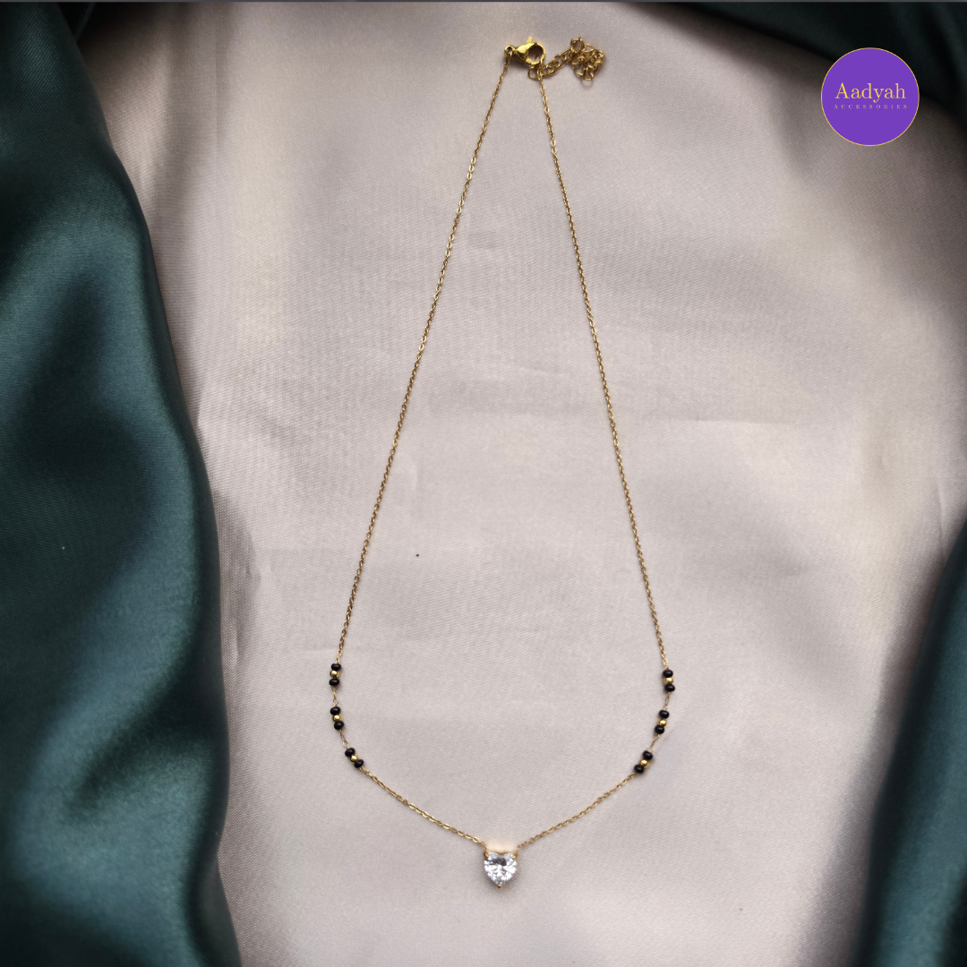 Heart Anti-Tarnish Mangalsutra - Gold