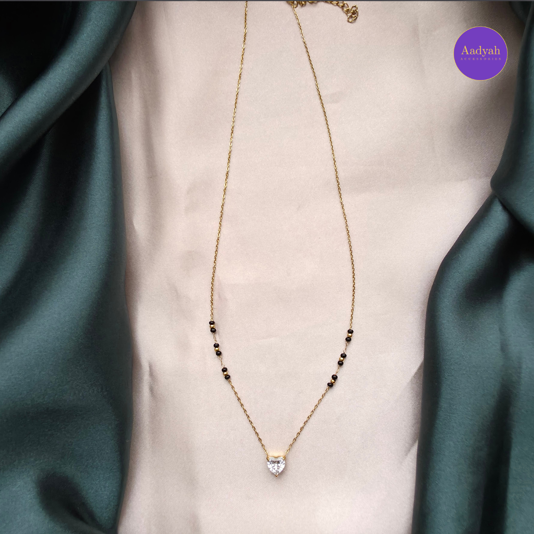 Heart Anti-Tarnish Mangalsutra - Gold