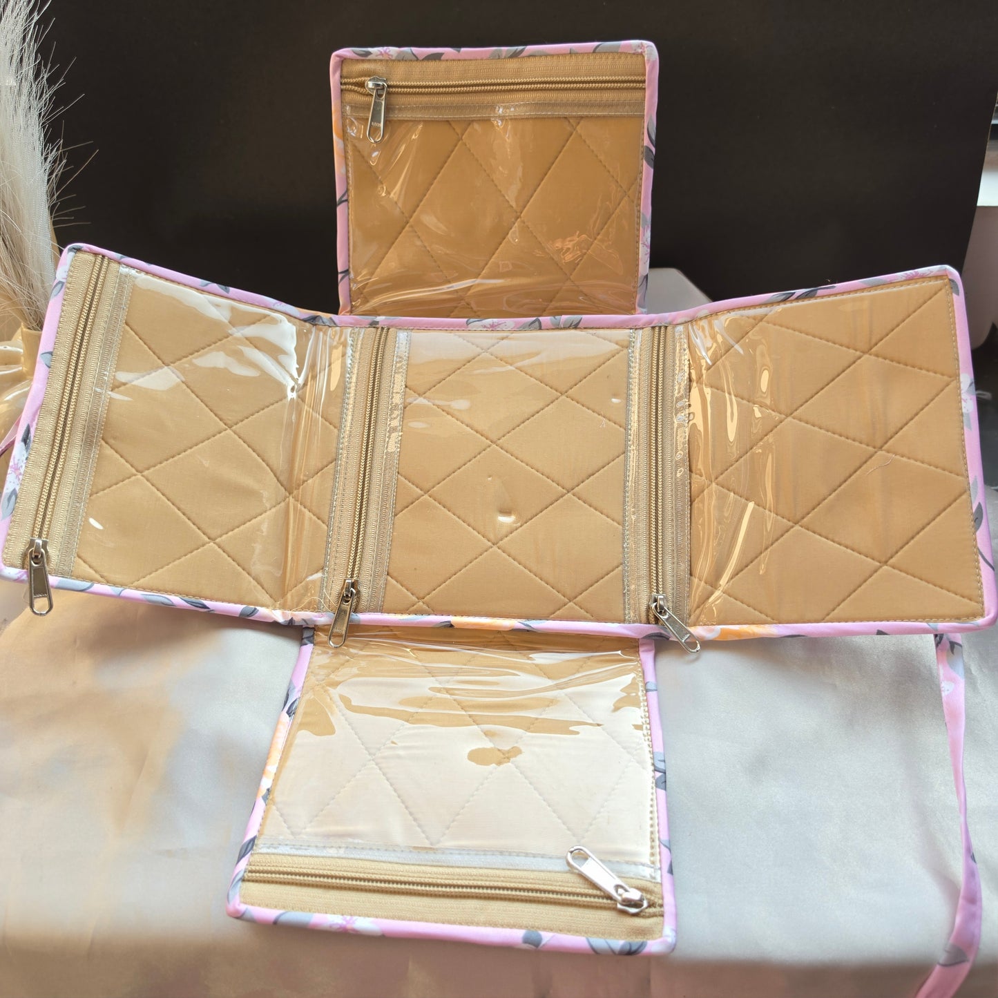 Compact Fold Jewellery Organizer - Transparent Storage