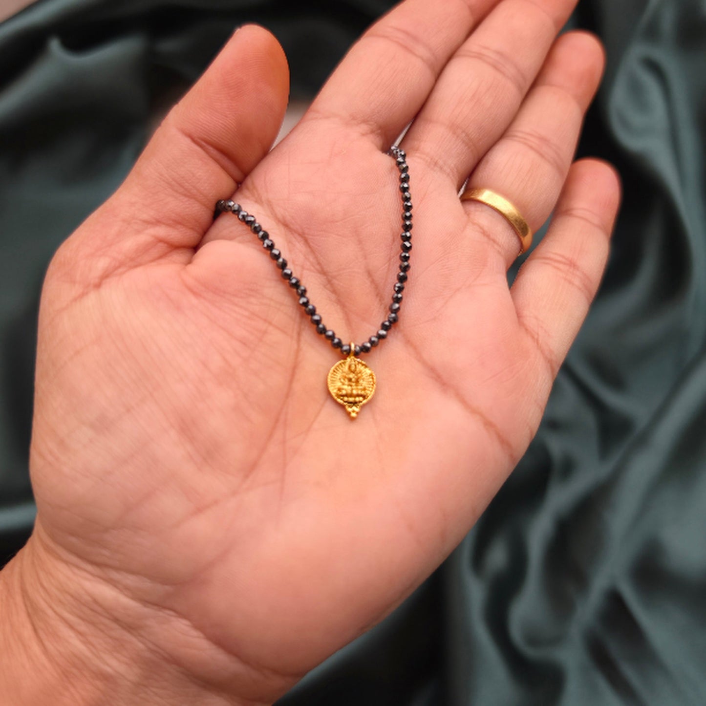 Small Kasu Black Diamond Mangalsutra