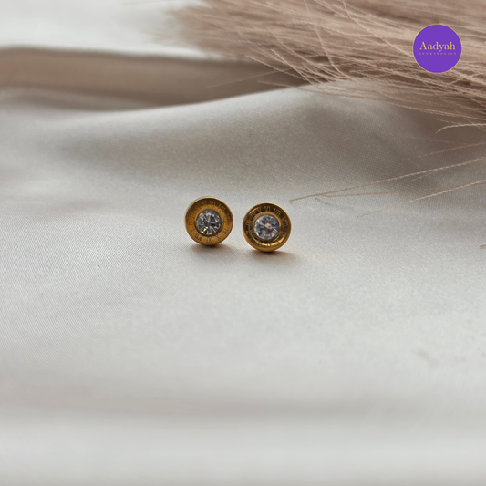 Stainless Steel Roman Numerals - Small Stud