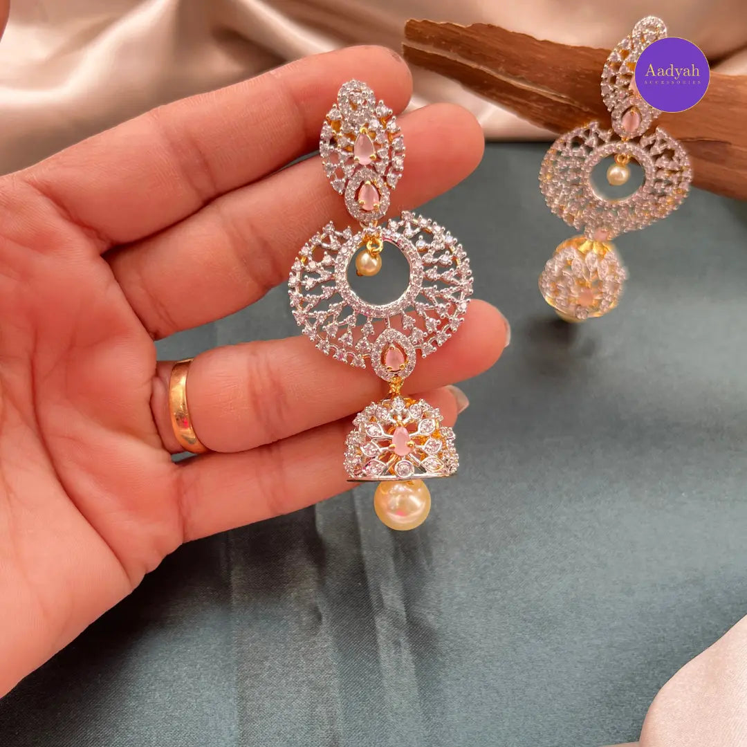 3-1 GJ Jhumkas - Pink