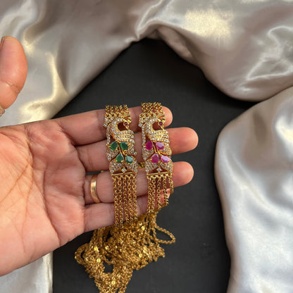 Gold look alike necklace set with matching earrings – traditional bridal imitation jewelry,Traditional gold tone necklace set – imitation kundan jewelry for festive and bridal wear
