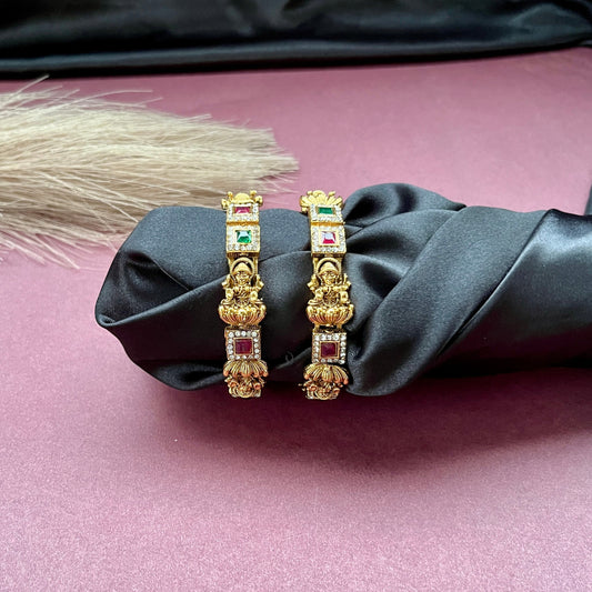 Traditional gold tone bangles with carved detailing imitation jewelry for weddings.Glossy gold look bangles in classic design  party wear imitation bangles for women