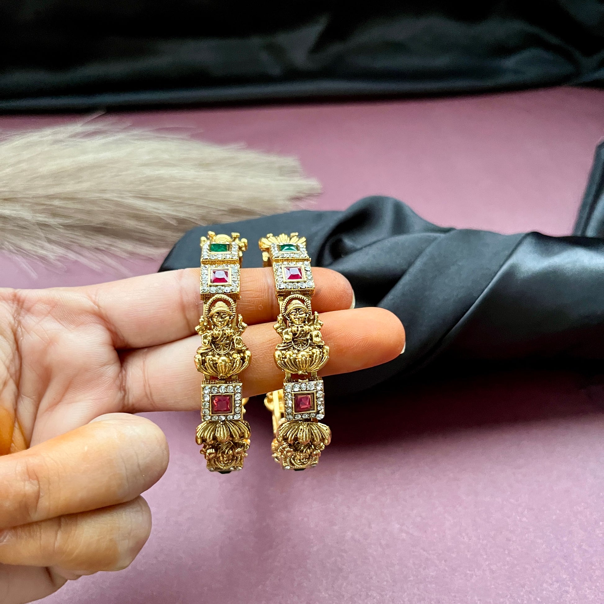 Traditional gold tone bangles with carved detailing imitation jewelry for weddings.Glossy gold look bangles in classic design  party wear imitation bangles for women