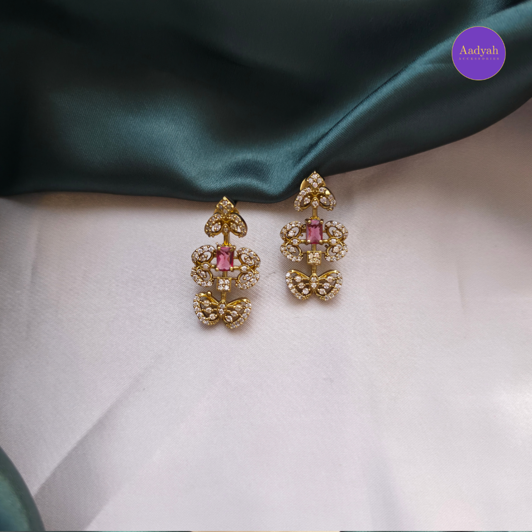 AD Designer Necklace Set - Pink