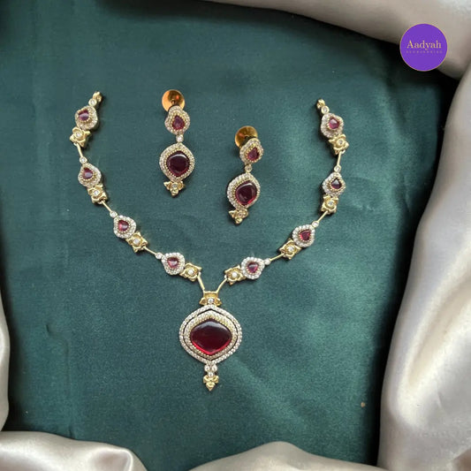 AD Drop Necklace Set