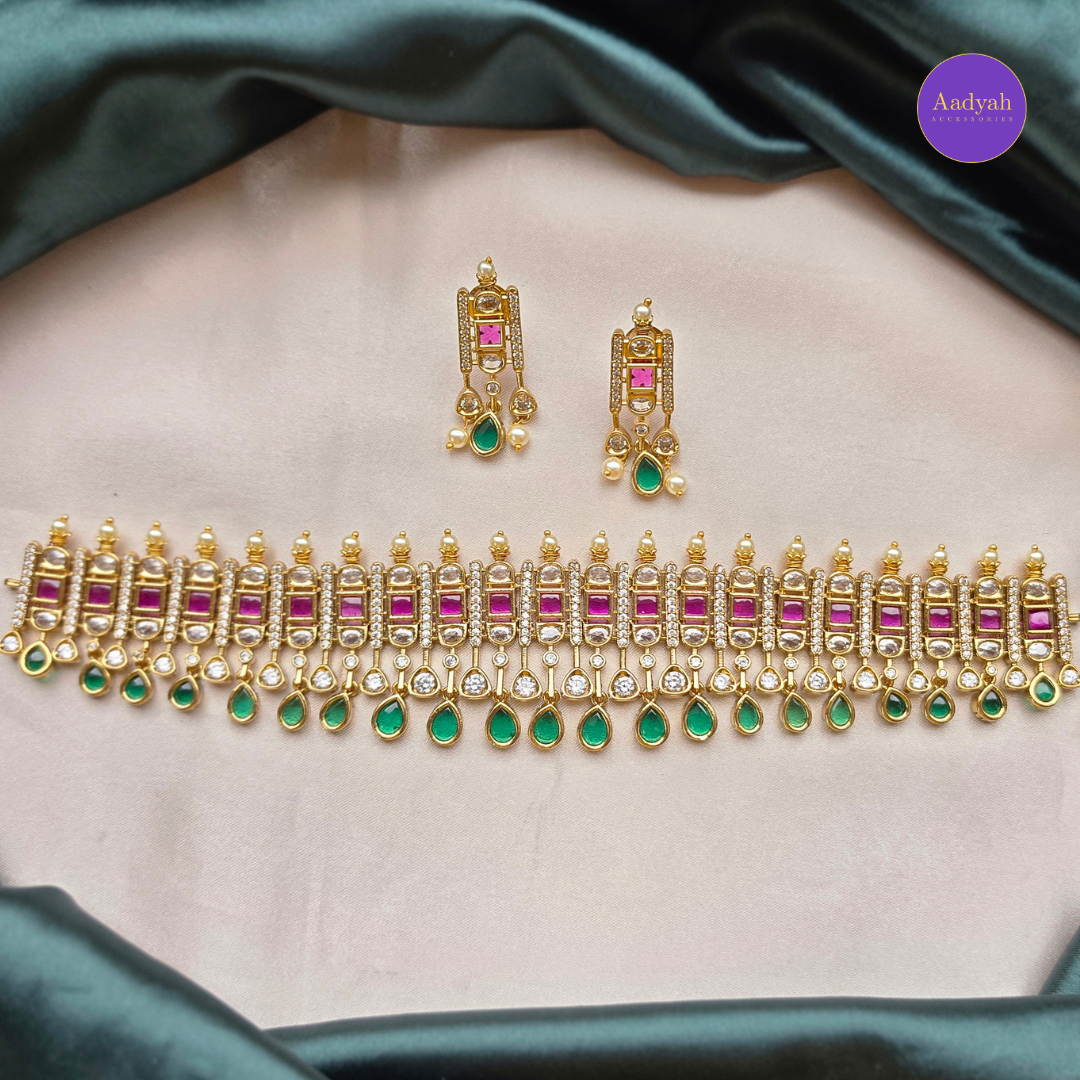 AD Stone Choker Set - Multi