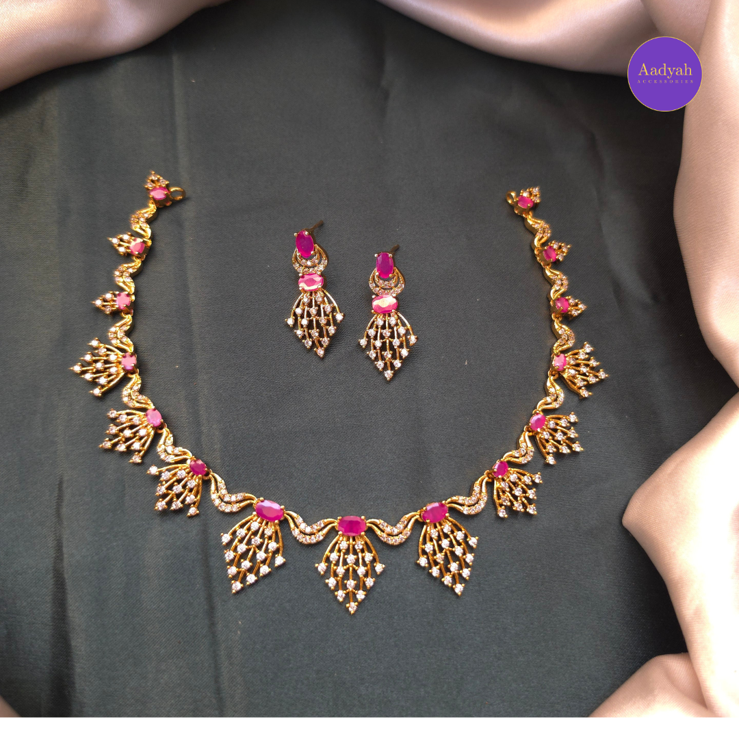 AD Stone Necklace Set