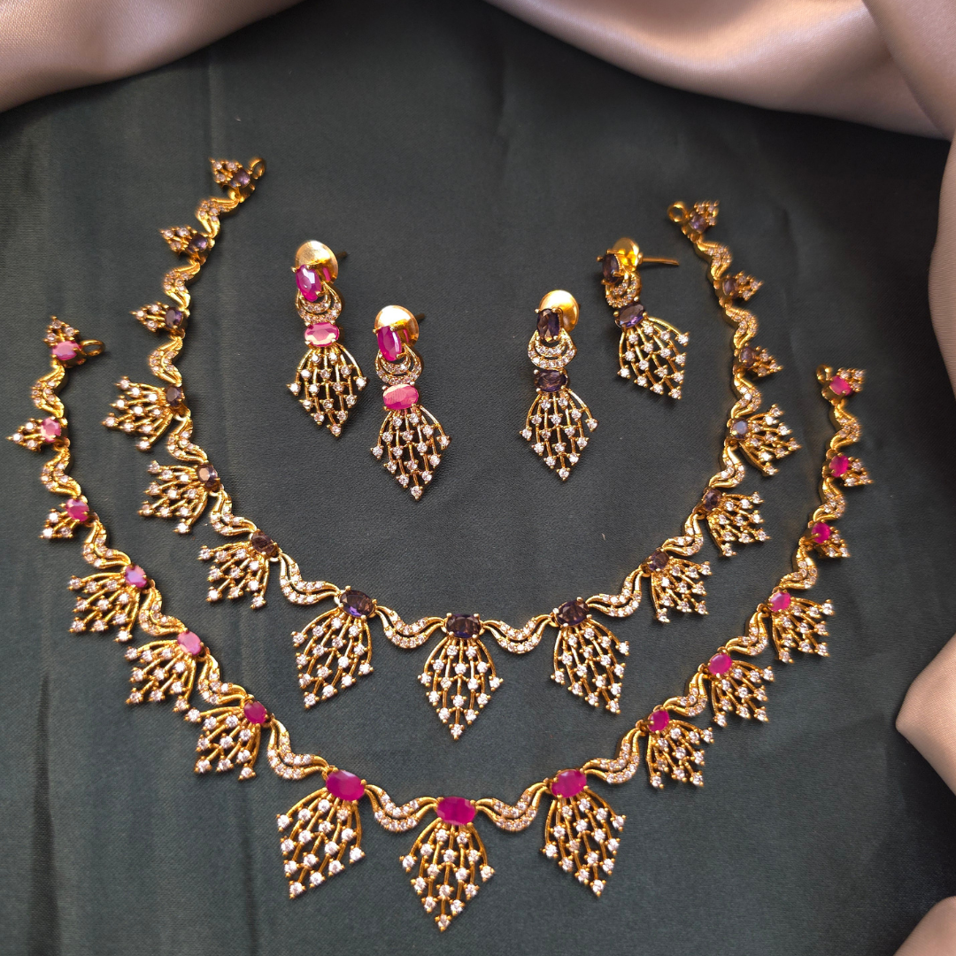 AD Stone Necklace Set