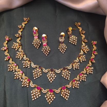 AD Stone Necklace Set