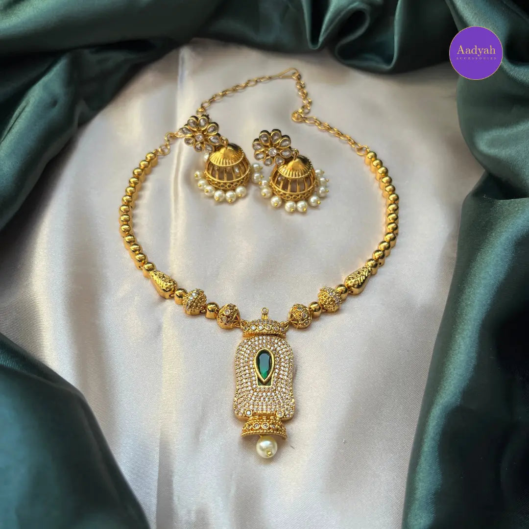 Ad Gold Necklace Set - Gold
