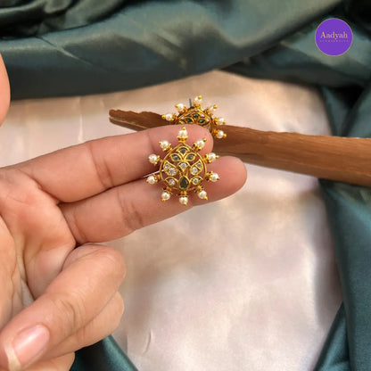 Avani Stud - Pink & Green