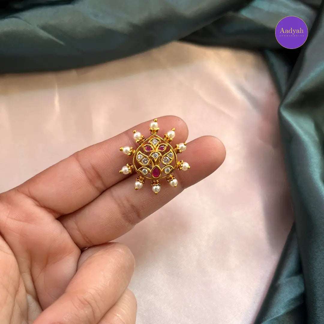 Avani Stud - Pink & Green