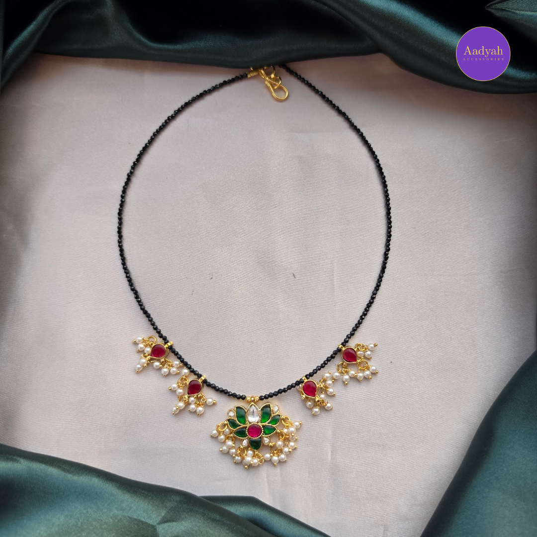 Jadau Mangalsutra - Black Diamond
