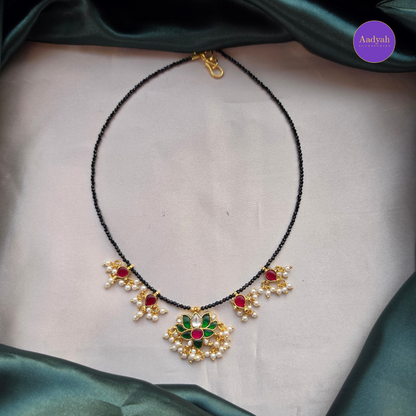 Jadau Mangalsutra - Black Diamond