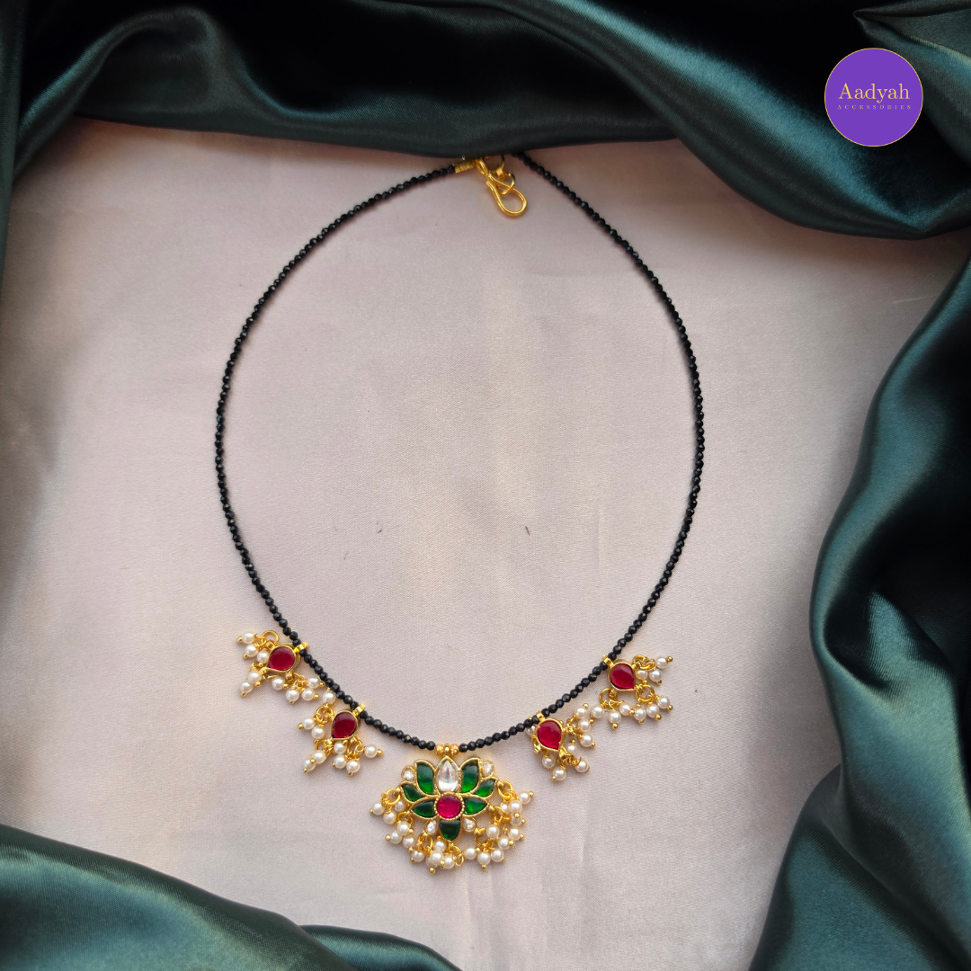 Jadau Mangalsutra - Black Diamond