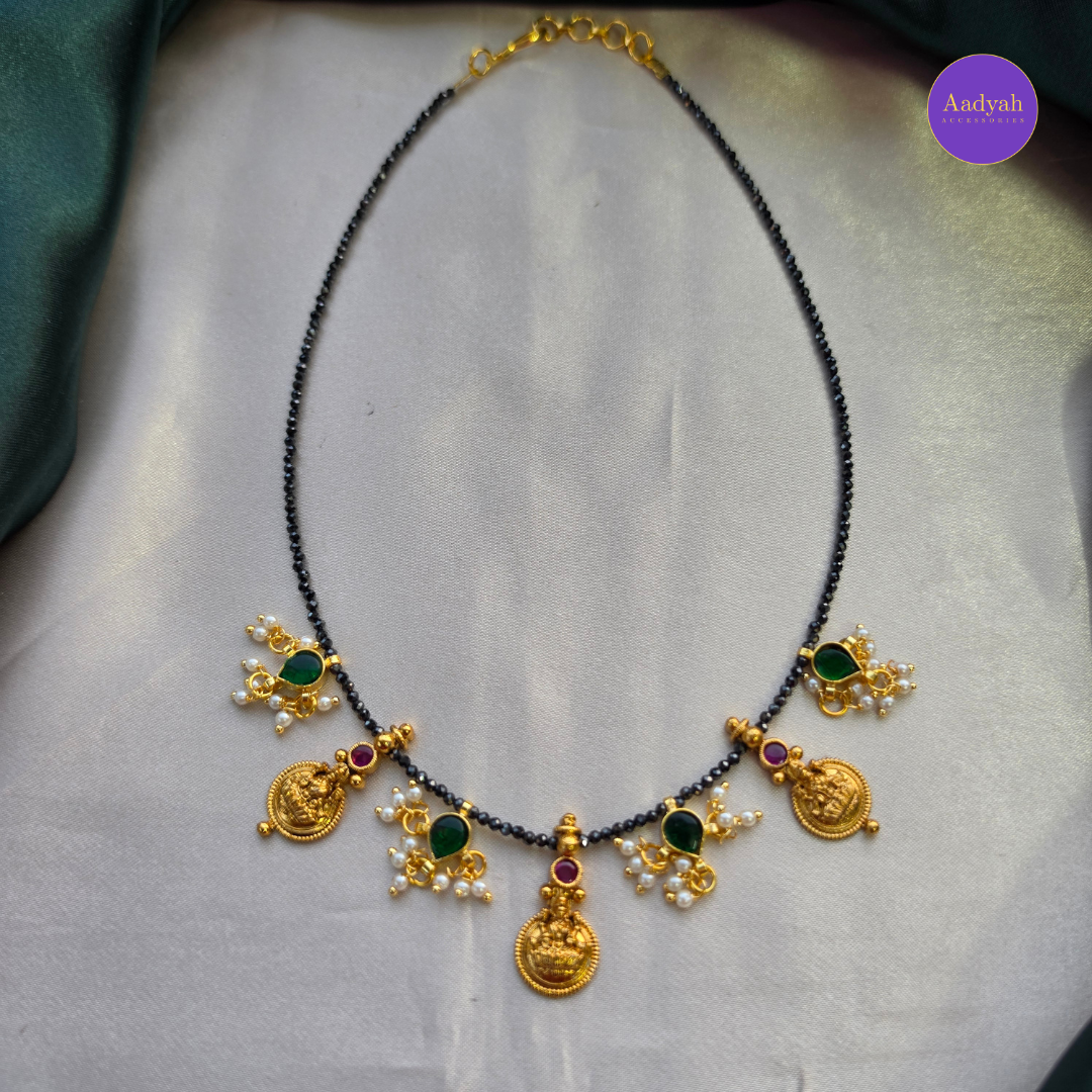 Jadau Kasu Black Diamond Mangalsutra