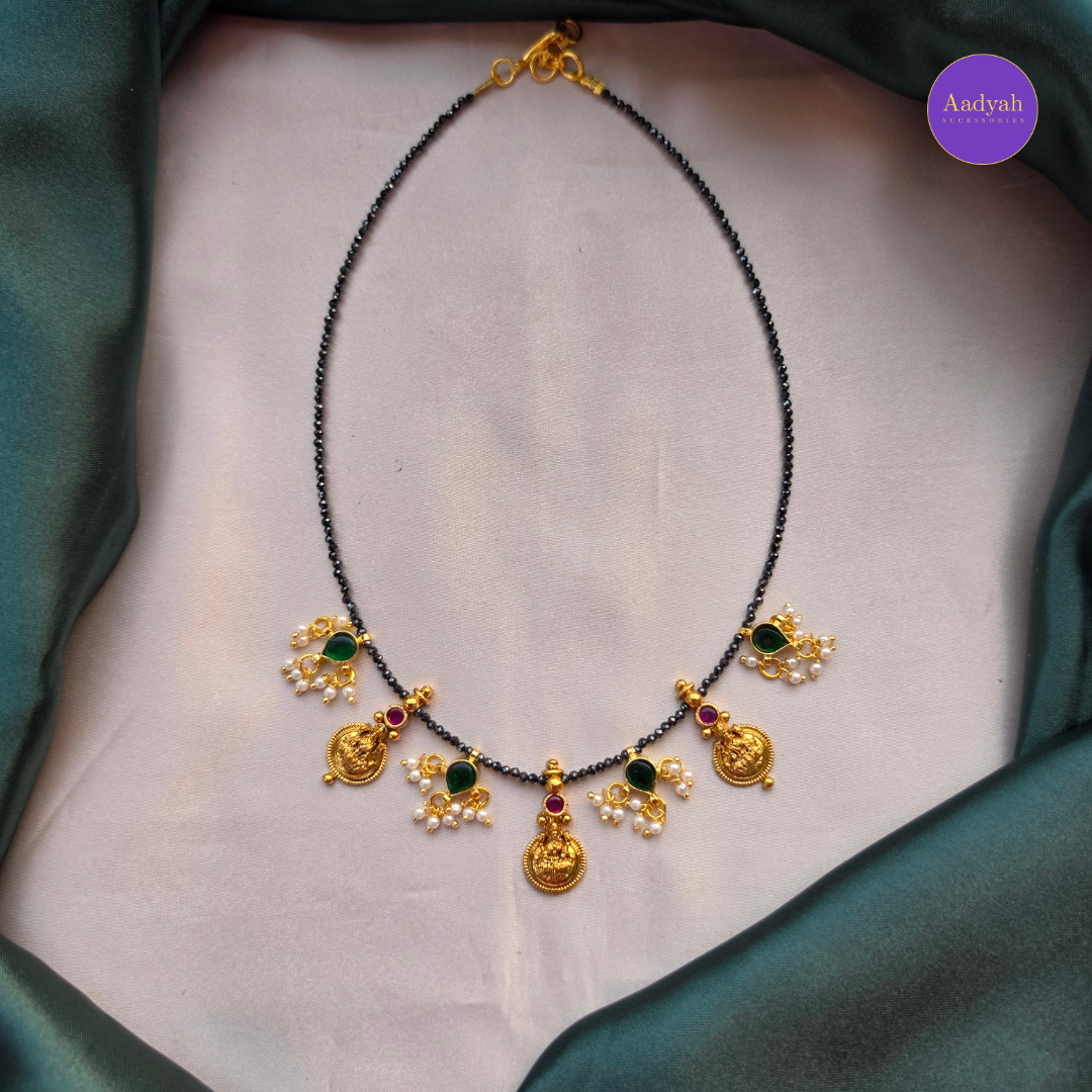 Jadau Kasu Black Diamond Mangalsutra