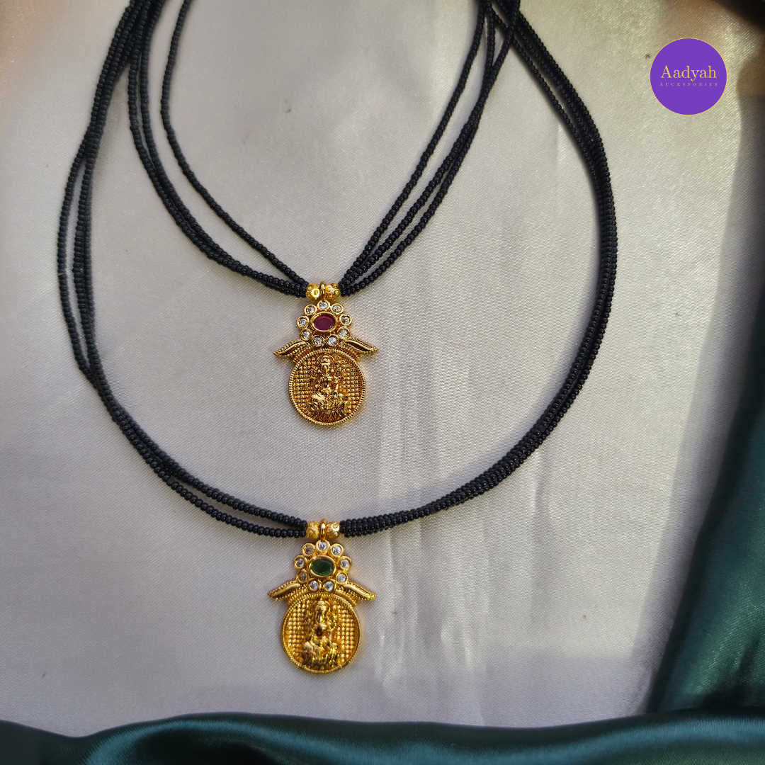 Temple Floral Soft Beads Mangalsutra