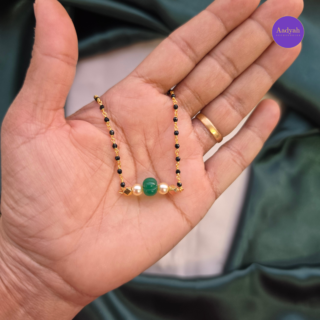 Pumpkin Pearl Kattuteega Mangalsutra