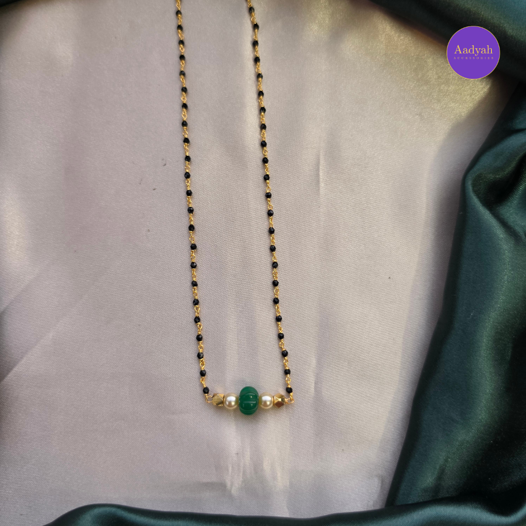 Pumpkin Pearl Kattuteega Mangalsutra