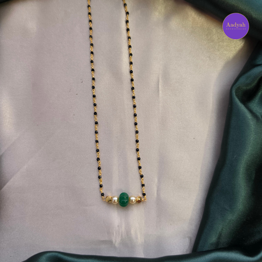 Pumpkin Pearl Kattuteega Mangalsutra
