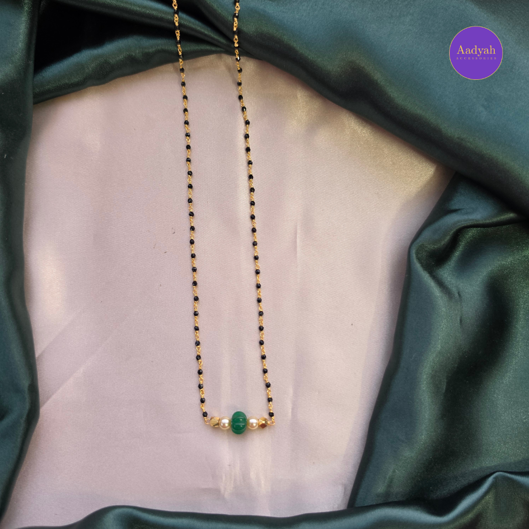 Pumpkin Pearl Kattuteega Mangalsutra