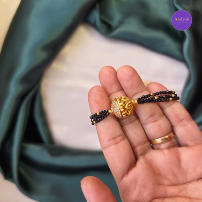 Nakshi Bead Black Diamond Mangalsutra