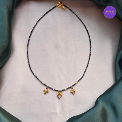 Shanku Namam Chakram Black Diamond Mangalsutra