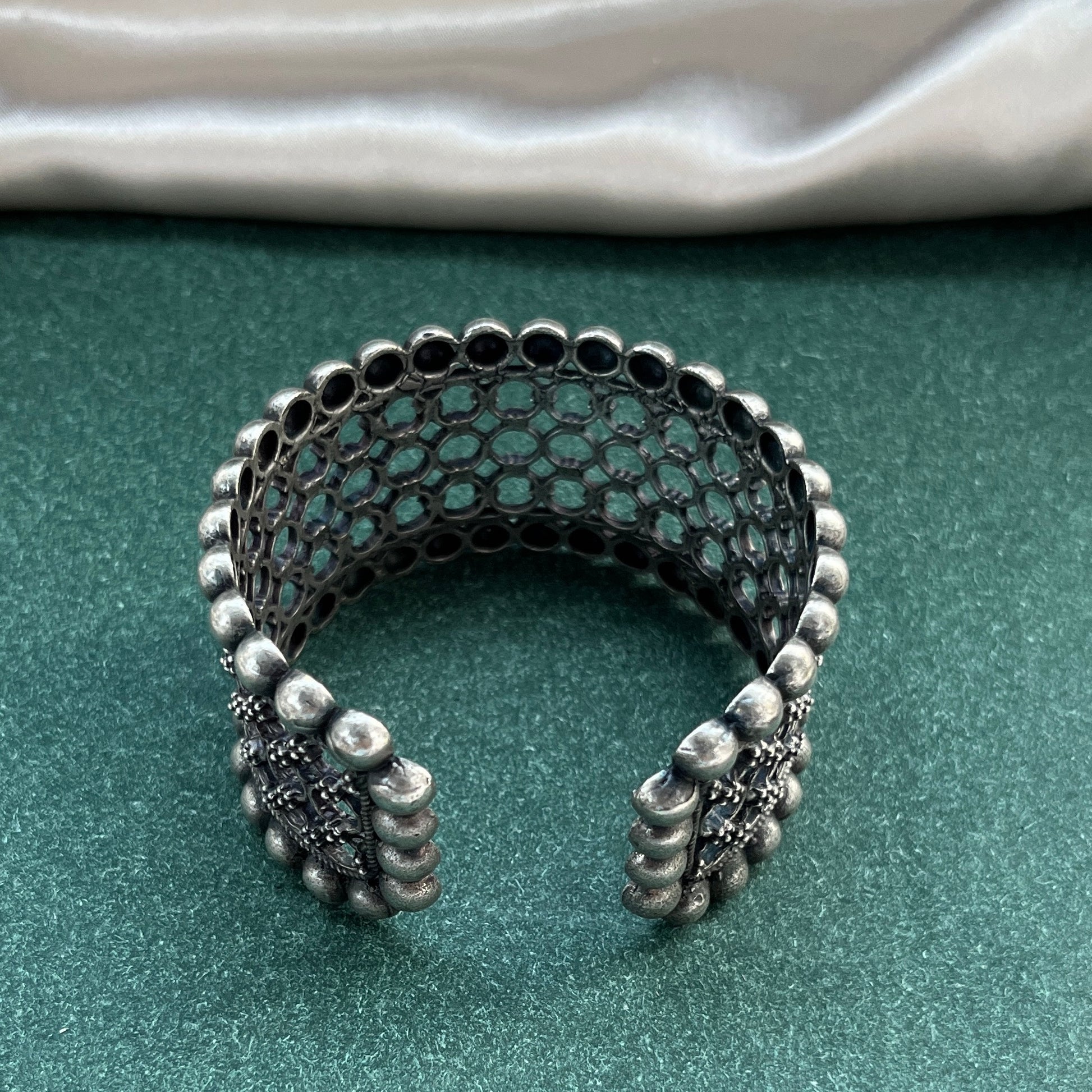 Oxidised German silver bangles – traditional openable bangle set for boho styling ,Bohemian style German silver look bangles – oxidised openable bangles for festive outfits