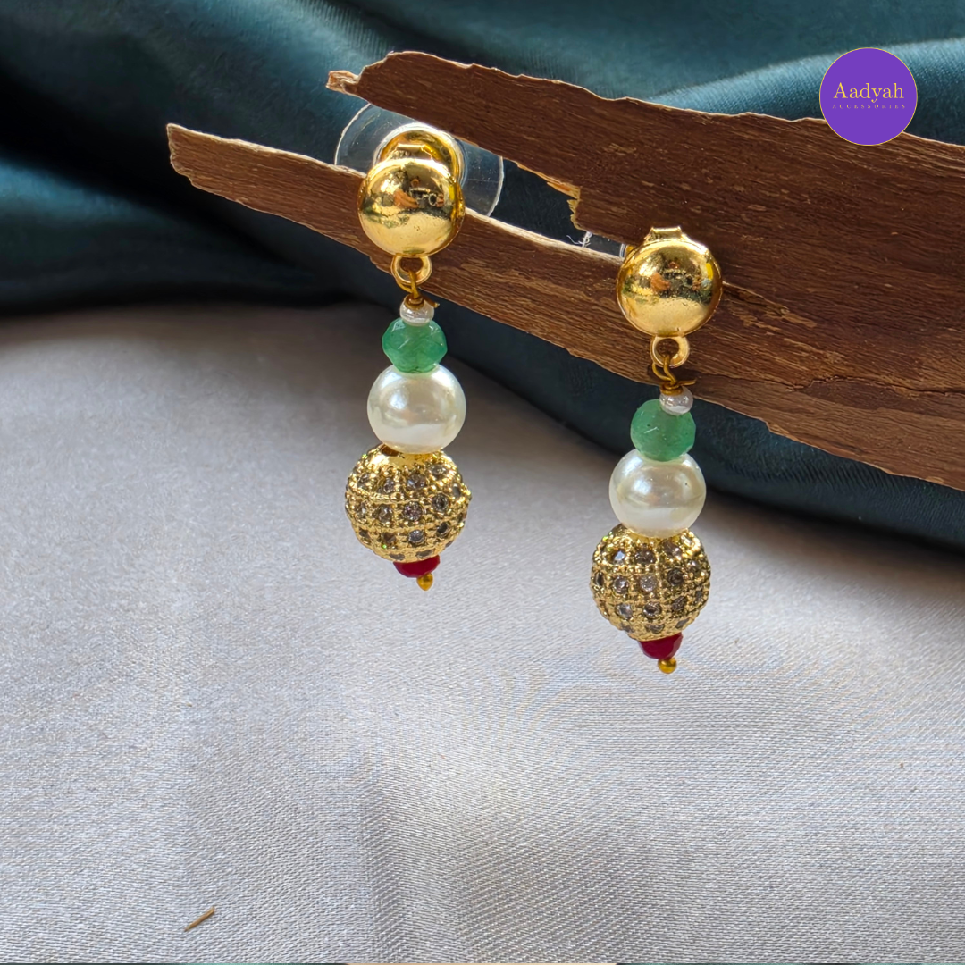 Beaded Long Mala - Green