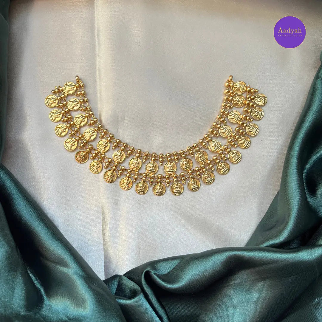 Budgets Dual Layer Matt Necklace Set - Gold