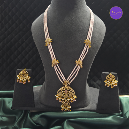 CZ Peacock Long Haram Set - Victorian