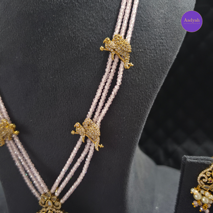 CZ Peacock Long Haram Set - Victorian