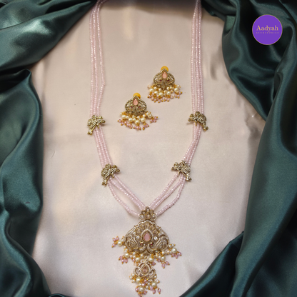 CZ Peacock Long Haram Set - Victorian