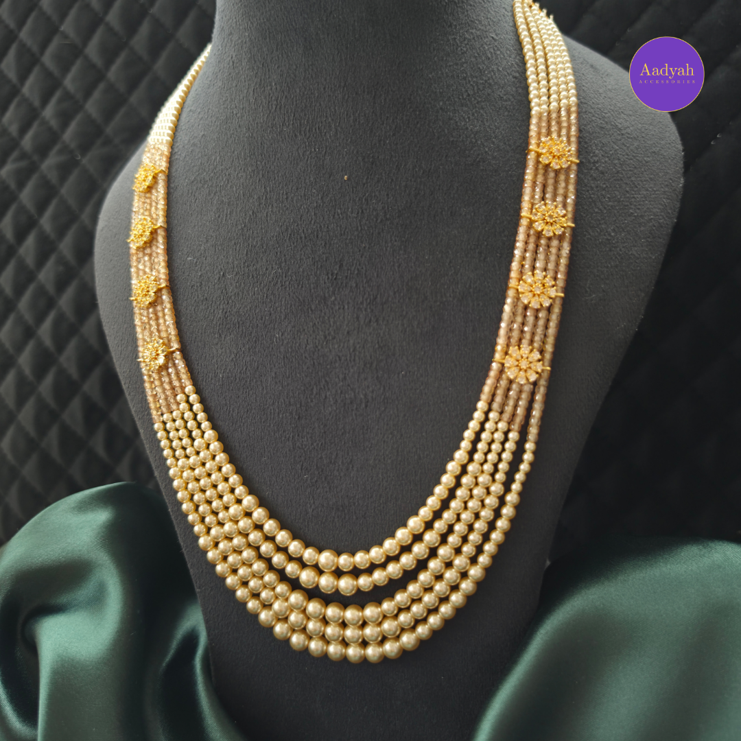 CZ Pearl Layer Haram -Set Beaded